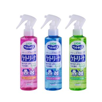日本LION PET綺麗系列 犬貓梳毛噴霧 200ml (嬰兒粉香/溫和香皂/舒緩草本)