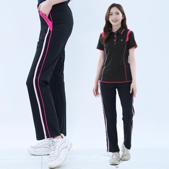 【遊遍天下】MIT女款顯瘦彈力抗UV吸濕排汗運動瑜珈褲長褲 GP1030 / 黑色M-3L大尺碼