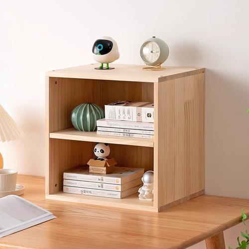 HappyLife 實木可堆疊置物櫃 有隔板 Y12016