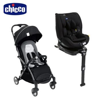 chicco-Goody Pro魔術瞬收手推車(魅惑黑)+Seat3Fit Isofix安全汽座(曜石黑)