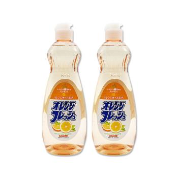 (2瓶超值組)日本Rocket火箭石鹼-AWAS酵素除乾硬油汙消臭濃縮洗碗精600ml/瓶-柑橘香(橘)(碗盤洗潔精,護手食器清潔,低泡沫洗蔬果表皮)