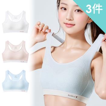 【enac 依奈川】3件組 ☆ 固定杯背心式少女內衣/無鋼圈內衣/性感內衣/女內著/無痕內衣(隨機)