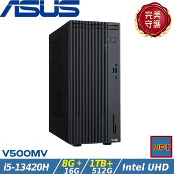 (規格升級)ASUS華碩 V500 Mini Tower商用桌機 i5-13420H/24G/1.5T/W11/H-V500MV-13420H138W