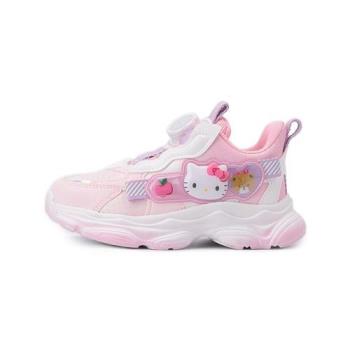 HELLO KITTY 旋鈕運動鞋 粉 中大童鞋 鞋全家福