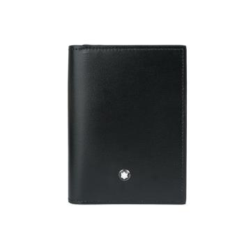 MONTBLANC 萬寶龍 Meisterstuck 大班系列光滑牛皮二折4卡卡片夾/名片夾(黑色)