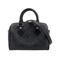 Louis Vuitton Speedy 20 全皮壓紋手提斜背二用包(M58953-黑)