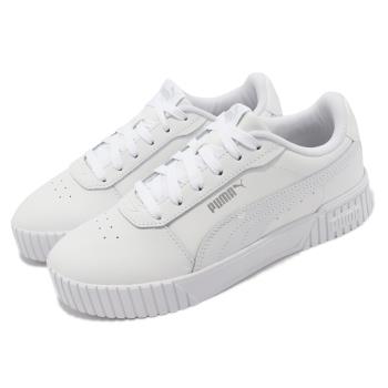 Puma 休閒鞋 Carina 2 女鞋 白 銀標 基本款 經典 復古 板鞋 小白鞋 38584902