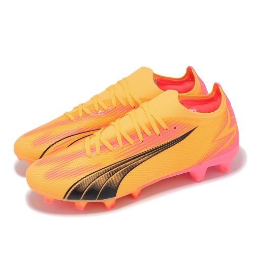 Puma 足球鞋 Ultra Match FG/AG 男鞋 橘 粉 輕量 抓地 人工草地 運動鞋 10775403