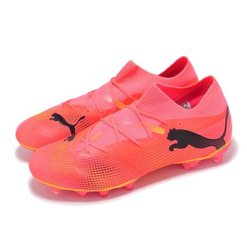 Puma 足球鞋 Future 7 Match FG/AG 男鞋 桃紅 黑 針織 抓地 短草皮 運動鞋 10771503