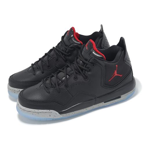 Nike 休閒鞋 Jordan Courtside 23 GS 大童 女鞋 黑 紅 氣墊 經典 AR1002-023