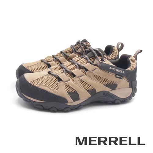 MERRELL(男)ALVERSTONE GTX 防水麂皮郊山健行越野登山鞋 男鞋-咖啡棕