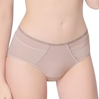 【Swear 思薇爾】K.K.Fit系列M-3XL涼感舒適透氣中腰三角女內褲(雅荷膚)