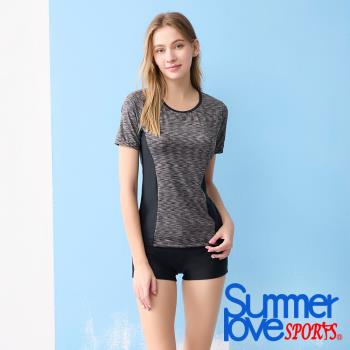 夏之戀SUMMERLOVE大女短袖長版二件式泳衣S25712 加大碼
