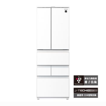 夏普SHARP 504公升 AIoT六門智慧冰箱 SJ-GK51AT-W 水漾白