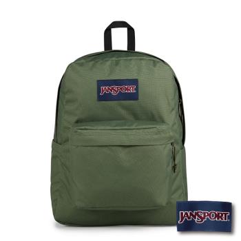 JANSPORT -SUPERBREAK PLUS 校園系列後揹包 -軍綠色