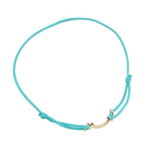 TIFFANY 18K玫瑰金-T Smile 微笑符號墜飾Tiffany藍束繩手鍊