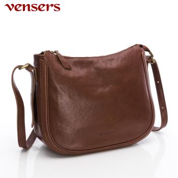 【vensers】牛皮潮流個性包~肩揹包 (NE064301咖啡)
