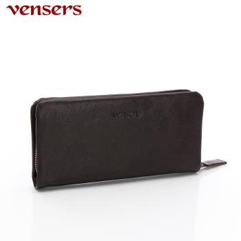 【vensers】牛皮潮流個性皮夾~(TJ812201咖啡長夾)
