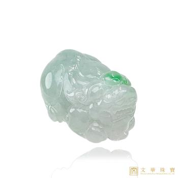 【文華珠寶】翡翠開運貔貅玉墜 贈精美中國繩乙入