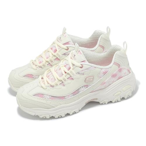 Skechers 休閒鞋 D Lites-Festival Bloom 女鞋 白 粉 緩衝 輕量 拼接 老爹鞋 150234OFPK