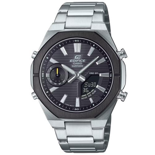 CASIO EDIFICE 八角錶圈x藍牙連線 運動計時腕錶 ECB-S10DB-1A