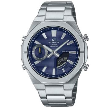 CASIO EDIFICE 八角錶圈x藍芽連線 運動計時腕錶 ECB-S10D-2A