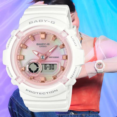 CASIO BABY-G 扎染圖案 雙顯腕錶 BGA-280TD-7A