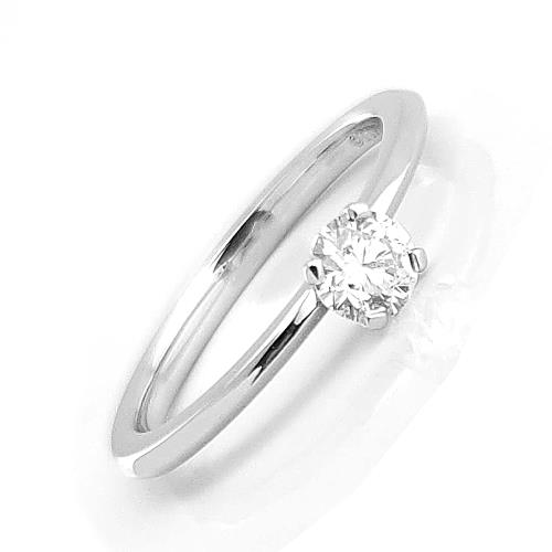 九五成新展示品！TIFFANY PT950鉑金-鑲0.21克拉經典四爪婚戒