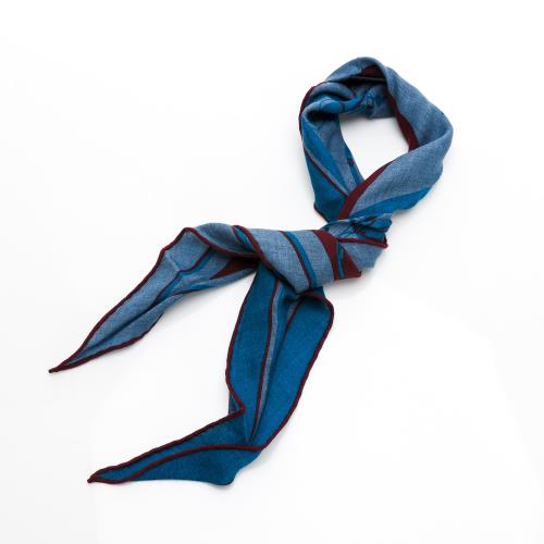 Hermes Losange Cashmere Scarf貴族與馬車菱形圍巾(藍/紅)