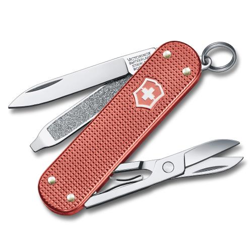 VICTORINOX 瑞士維氏 2025年5用 ALOX限量岩紅色金屬殼瑞士刀