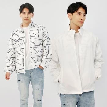 【KISSDIAMOND】潮流設計感雙面穿夾克外套(防潑水/防風/防風夾克/M-4XL/KDCQ-8106/白色)