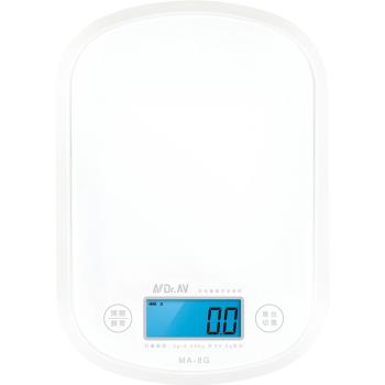 【聖岡科技Dr.AV】MA-8G 3g~5kg防撞耐用玻璃 電子秤(最小單位0.5g 藍光顯示LCD螢幕)