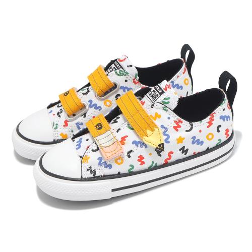 Converse 童鞋 Chuck Taylor All Star 2V 小童 白 學步鞋 魔鬼氈 鉛筆 帆布鞋 A07219C