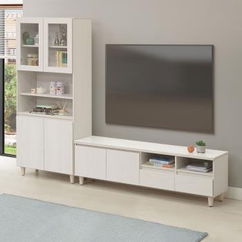 【Homelike】 喜家居8.7尺視廳組合櫃(電視櫃+高櫃)(2503)