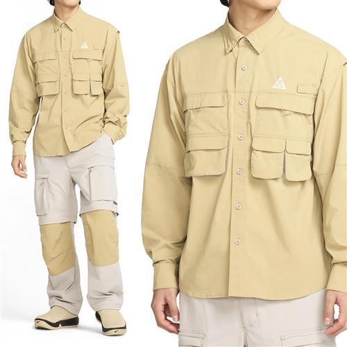 Nike ACG Dfadv UV ORB Weaver 男款 米黃色 快乾 襯衫 休閒 長袖 HJ2466-297
