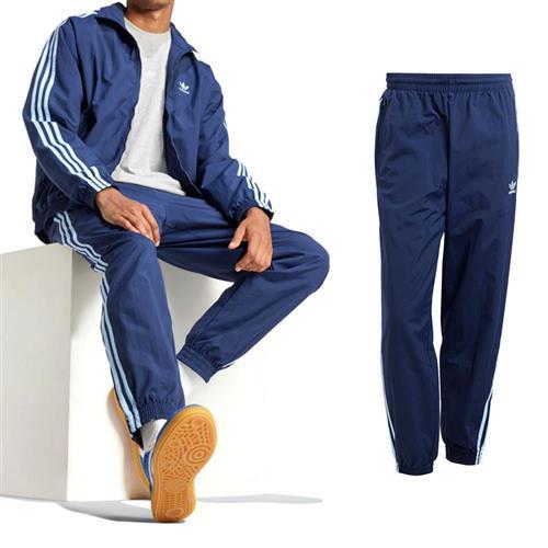 Adidas Firebird Pants 男款 藍色 運動 休閒 三葉草 亞規 口袋 長褲 JP1249