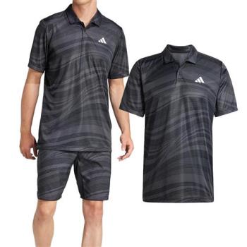 Adidas Club Graph Polo 男款 黑色 運動 休閒 Polo衫 上衣 訓練 機能 短袖 JD5426