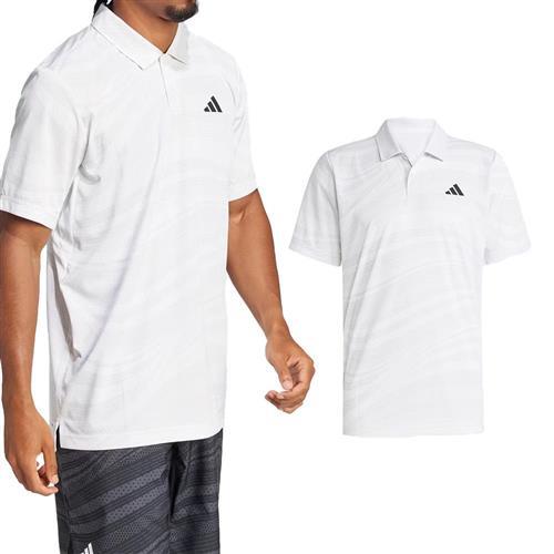 Adidas Club Graph Polo 男款 白色 運動 休閒 Polo衫 上衣 訓練 機能 短袖 JD5427