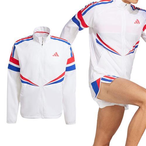 Adidas Adizero R JKT 男款 白色 運動 立領 亞規 訓練 機能 愛迪達 外套 JD7317