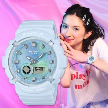 CASIO BABY-G 甜美珠光雙顯計時錶/藍/BGA-280TD-2A