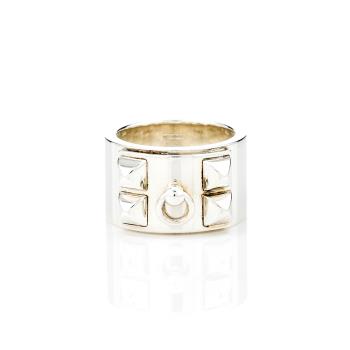 Hermes Collier de chien銀戒指(51) (H106513B 00051)