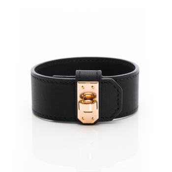 Hermes Kelly Twist手環(黑/玫瑰金)(PM)(T3) (H011078CD 89)