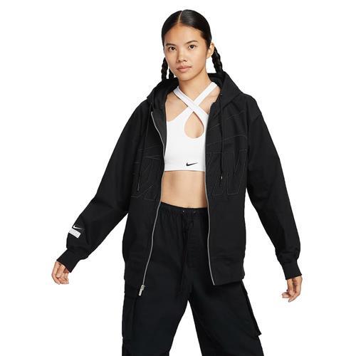 【下殺】Nike 連帽外套 女裝 倒勾 落肩 黑【運動世界】FV7775-010