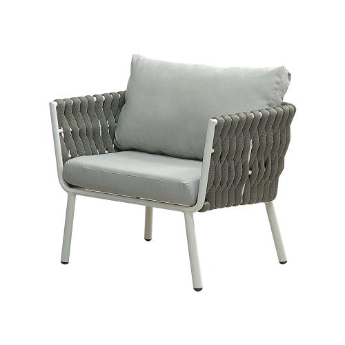 Boden-妮雅鋁合金防水戶外休閒沙發單人座/一人座沙發椅-附抱枕