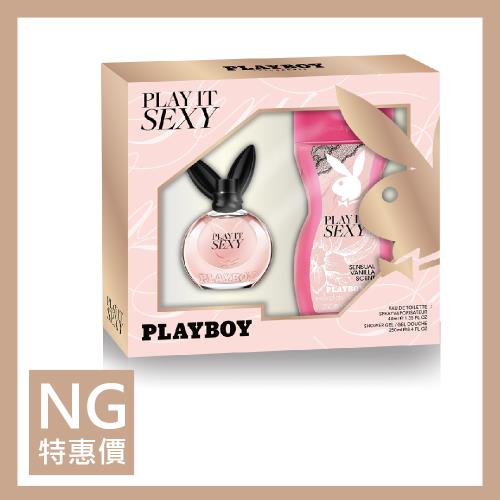 【福利品】PLAYBOY 性感兔女郎經典淡香水禮盒 (淡香水 40ml+沐浴膠250ml)