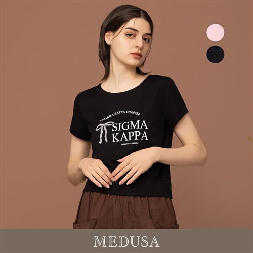 現貨【MEDUSA 曼度莎】芭蕾小蝴蝶結短版T恤 - 2色（M-XL）｜女休閒上衣 短袖T恤 短版上衣