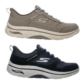 Skechers 健走鞋 男鞋 GO WALK ARCH FIT 2.0 咖/黑【運動世界】216650KHK/216650BKGY