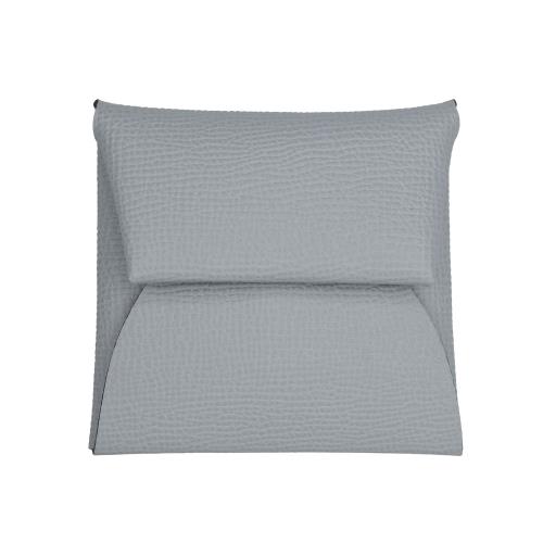 HERMES Bastia Epsom皮 方形釦式零錢包(木偶灰)