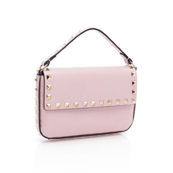Valentino Rockstud小牛皮手拿/肩揹包(粉)