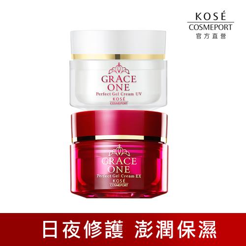 KOSE 極上活妍  日夜保濕精華組(濃彈力修護日用精華,100g+特濃彈力保濕凝霜EX,100g)